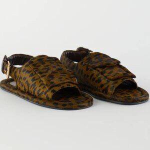 Tibi Pony Hair Calf Print Slingback Beryen Sandal